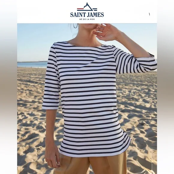 Saint James PHARE Striped Tee - Picture 1 of 8